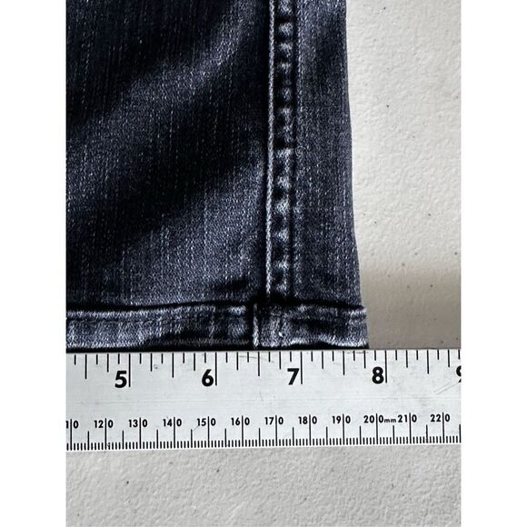 7 for all Mankind Bootcut Cropped Jeans Womens 27 Black Denim Bardot‎ Pocket - Picture 12 of 12